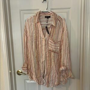 Striped Button-Up Shirt